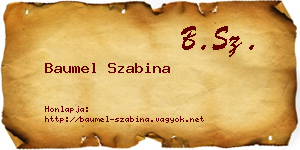 Baumel Szabina névjegykártya